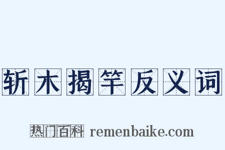 斩木揭竿反义词是什么意思的图片